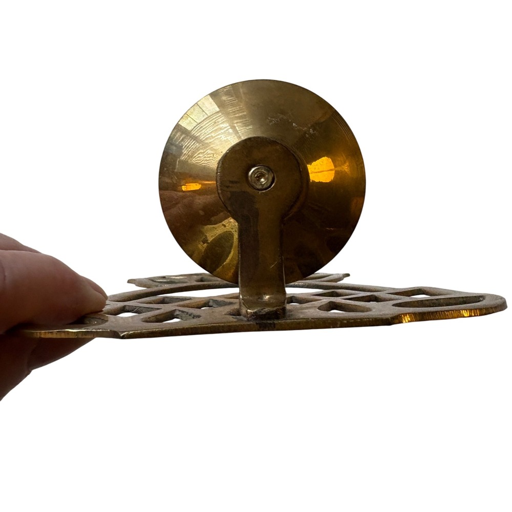 Vintage Brass Pinapple Flower Candle Holder Wall Sconce Geometric Boho Decor - Picture 5 of 6